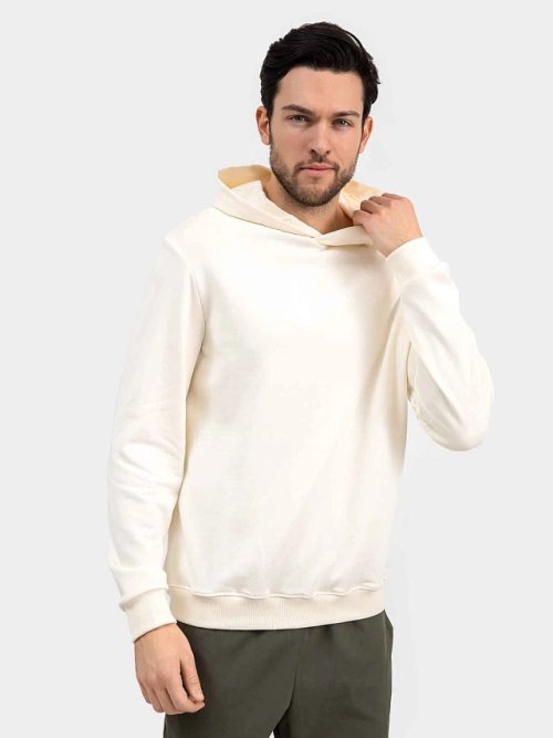 Худи мужское теплое в цвете "молочный", фото 1 из 4