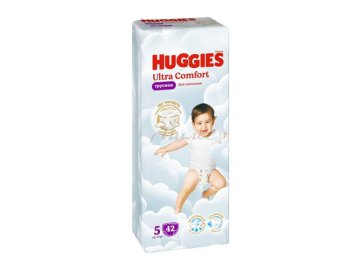 Мила акции - Подгузники-трусики детские одноразовые HUGGIES Ultra Comfort Boy 5 (12-17 кг), 42 шт