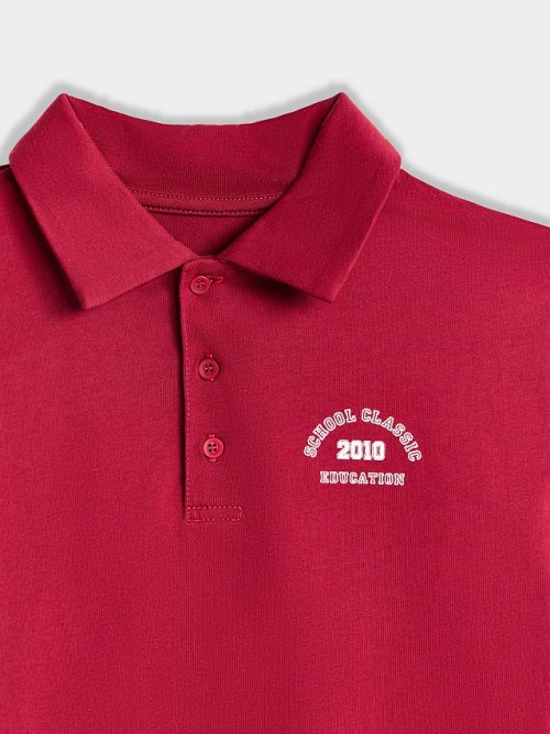 Поло для мальчиков бордовое, фото 10 из 10