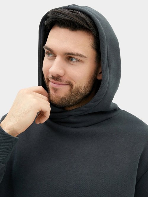 Худи мужское в сером цвете, фото 5 из 16