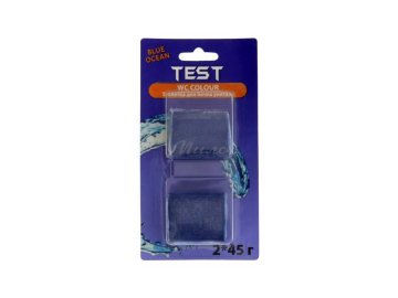 Таблетки для бачка унитаза TEST, голубой, 90 г