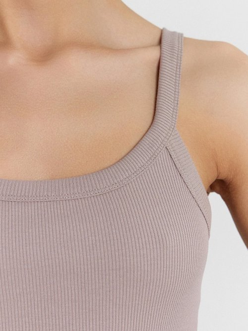 Топ женский бежевый в рубчик, фото 5 из 6