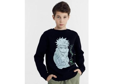 Джемпер для мальчиков черный с принтом аниме Марк Формель