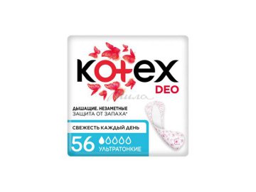 Ежедневные прокладки KOTEX Normal deo ультратонкие, 56 шт.