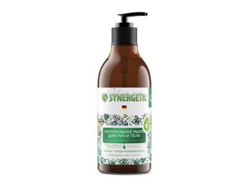 Мыло натуральное SYNERGETIC Сандал и ягоды можжевельника, биоразлагаемое, 380 мл