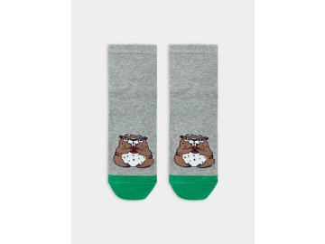 Носки детские серые с рисунком в виде сурка "Четверг" в Мозыре Марк Формель
