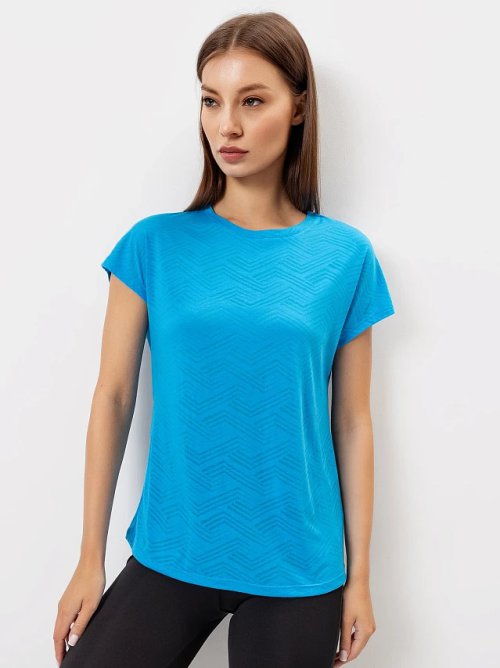 Футболка женская в синем оттенке, фото 1 из 20