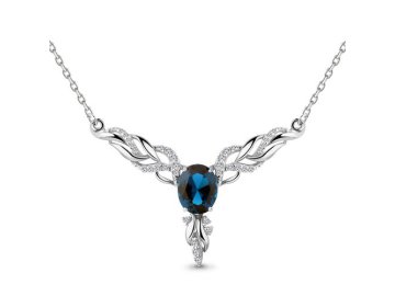 Колье Aquamarine, серебро 925 проба, вставка фианит