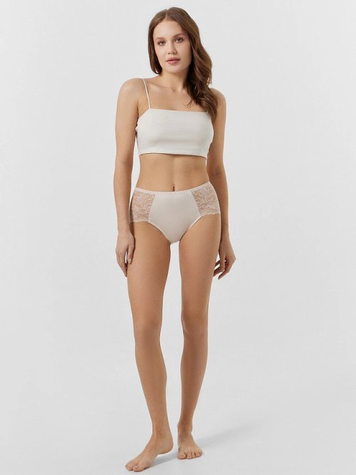 Трусы шортики женские белые с кружевом, фото 3 из 7