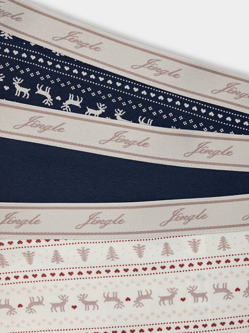 Трусы шорты женские новогодние в наборе, 3 шт, фото 3 из 11