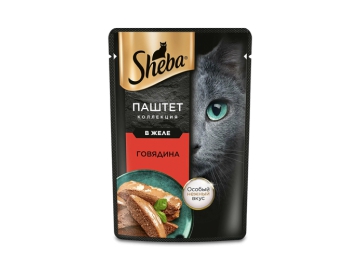 Корм д/кошек конс Sheba Говядина паштет в желе 75 г