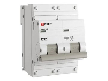 Выключатель автоматический EKF PROxima ВА 47-100 2P 32А (C) 10kA