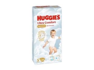 Подгузники для детей HUGGIES Ultra Comfort Giga Boy 5 (12-22 кг), 64 шт
