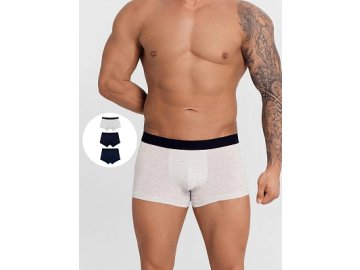 Комплект трусов мужских боксеров (3 шт.) в серо-черных и синих цветах
