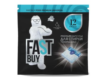 Капсулы для стирки FASTBUY Pods Premium Universal 12 шт