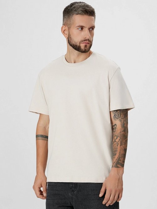 Футболка мужская кремовая, фото 1 из 5