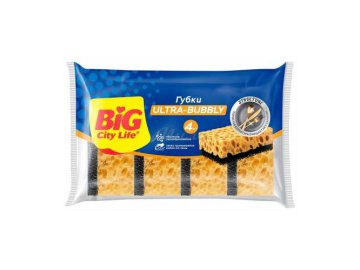 Губки кухонные BIG CITY LIFE Ultra-Bubbly, 4 шт