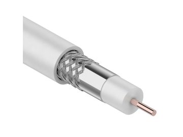 Кабель RG-6U, (64%), 75 Ом, 100м., белый REXANT 01-2201 в Дрогичине Ома
