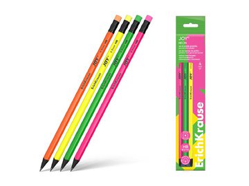 Набор чернографитных карандашей Erich Krause JOY® Neon 60701 (4 шт)
