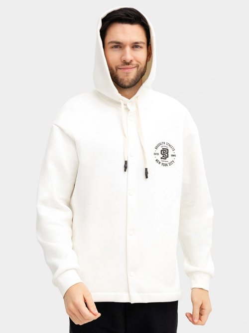 Жакет мужской в светло-молочном цвете с печатью, фото 5 из 5