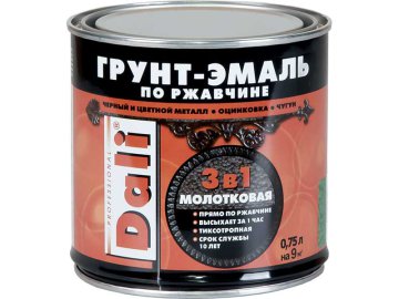 Эмаль DALI Молотковая по ржавчине 3 в 1 (750мл, коричневый)