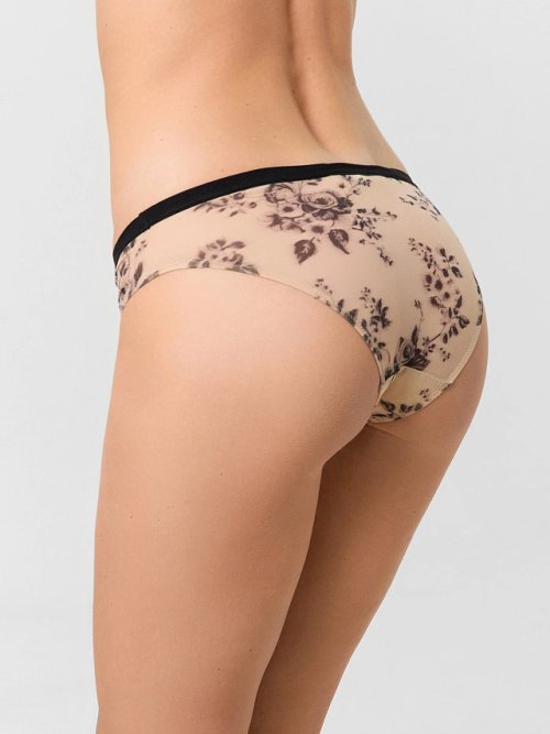 Трусы женские бежевые с цветочным принтом, фото 3 из 24
