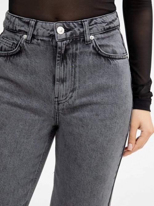 Джинсы mom fit женские серые с высокой посадкой, фото 4 из 5