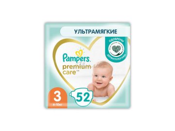Подгузники детские PAMPERS Premium Care Midi (6-10 кг), 52 шт