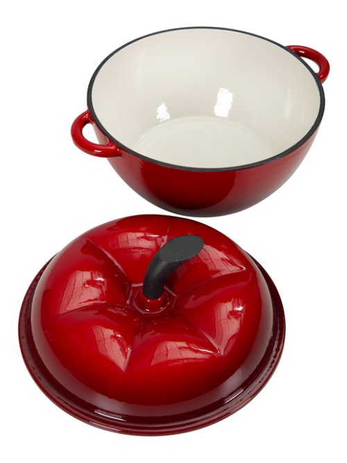 Кокот чугунный эмалированный красный Apple red, 2.1 л., фото 10 из 12