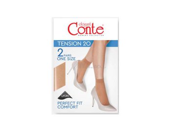 Носки женские Conte ELEGANT TENSION 20 bronz р.23-25 (2 пары)