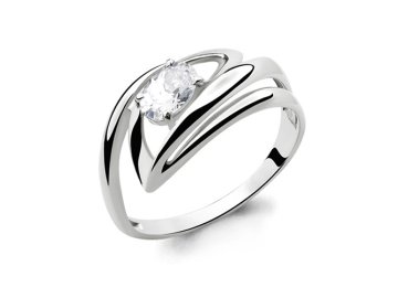 Кольцо декоративное Aquamarine, серебро 925 проба, вставка фианит