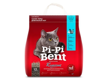 Наполнитель для кошачьего туалета Pi-Pi-Bent, Классик, комкующийся, 5 кг (12 л) в Молодечно Зообазар