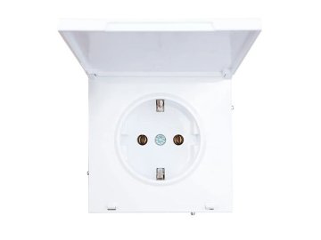 Розетка Lezard Zima 1-гнездн с/з б/ш с/кр без рамки белый 704-0288-123BQC