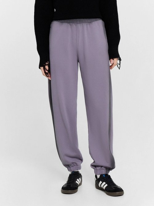 Брюки джоггеры женские серые с обработкой эйсид, фото 2 из 5