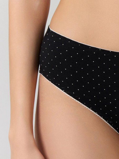 Трусы макси женские черные в горошек, фото 6 из 24