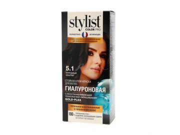 Крем-краска для волос STYLIST COLOR PRO Гиалуроновая стойкая, тон Холодный каштан, 100 мл