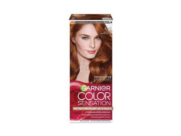 Крем-краска для волос GARNIER Color Sensation, тон 6.45 Янтарный Темно-Рыжий, 110 мл