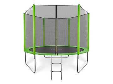 Батут GetActive Jump 8FT с внешней сеткой лестницей зеленый (J8L)