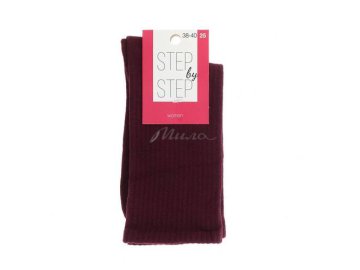 Носки женские STEP by STEP резинка, размер 25, цвет бордовый, арт. НЖ 9008-40