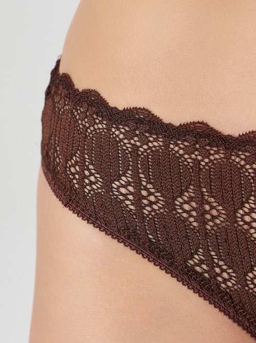 Трусы женские коричневые классические кружевные, фото 5 из 8