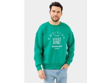 Свитшот мужской ярко-зеленый с печатью в Лепеле Марк Формель