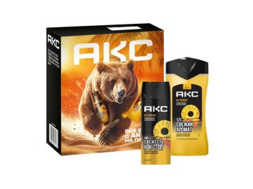 Подарочный набор АКС Гель для душа На пляже, 250 мл + Дезодорант аэрозоль На пляже, 150 мл Мила