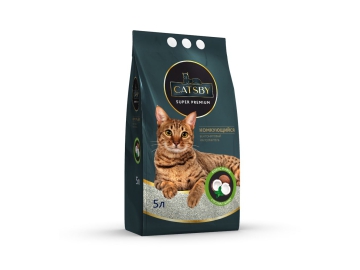 Наполнитель CATSBY Coconut&mint бентонитовый комкующийся минеральный 5 л (4 кг)