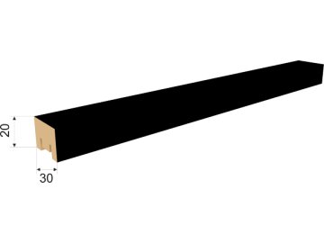 Рейка интерьерная МДФ STELLA 2700x30x20 Милана Black Edition