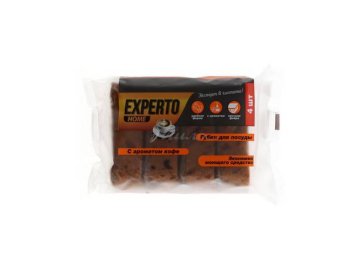 Губки для мытья посуды EXPERTO с запахом кофе, 4 шт