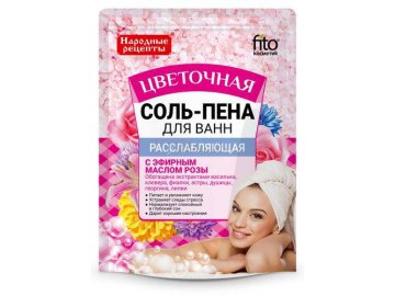 Соль-пена для ванны НАРОДНЫЕ РЕЦЕПТЫ Расслабляющая Цветочная, 200 г