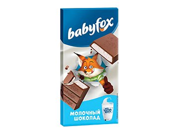 Шоколад Babyfox с молочной начинкой 90 г