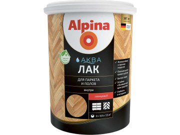 Лак Alpina Аква для паркета и полов (2,5 л, глянцевый) Ома