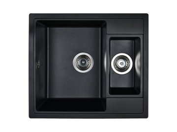 Мойка из каменной крошки WISENT WQ580-25 (оникс) 580x51 две чаши без сифона