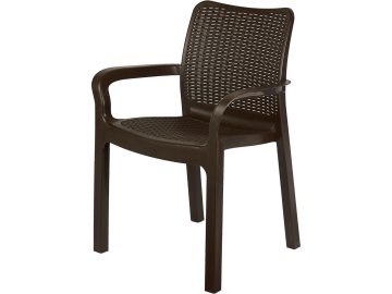 Стул пластиковый InGreen Rattan горький шоколад
